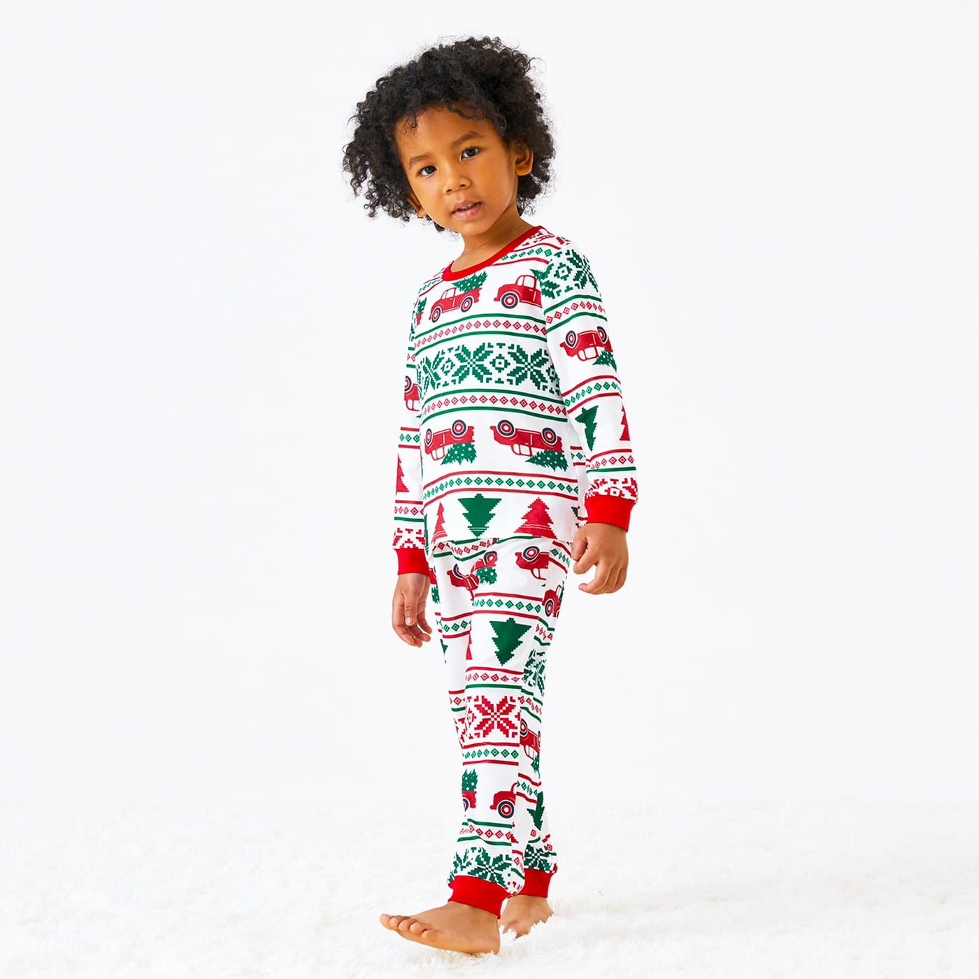 Christmas Pajamas Women Family Matching Santa and Snowflake