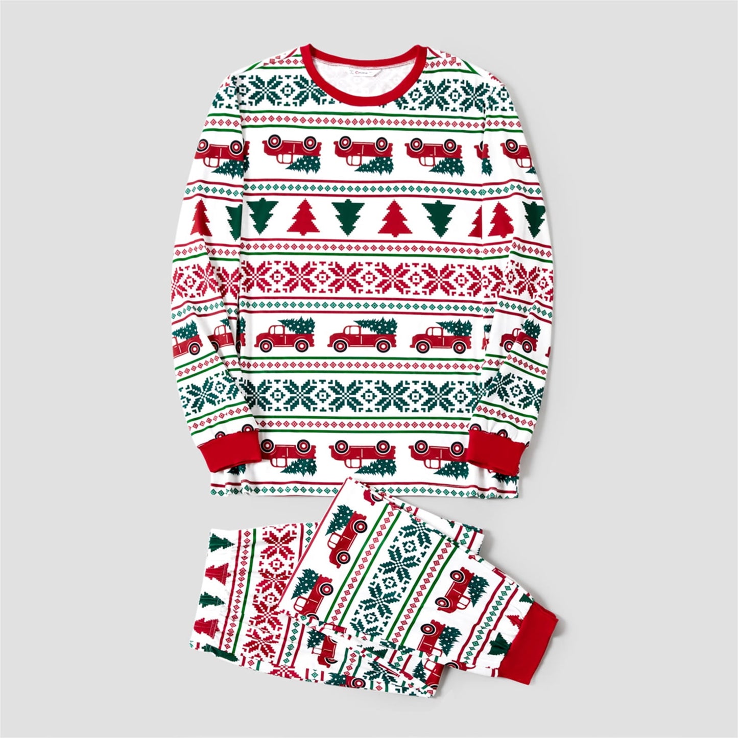 Christmas Pajamas Women Family Matching Santa and Snowflake