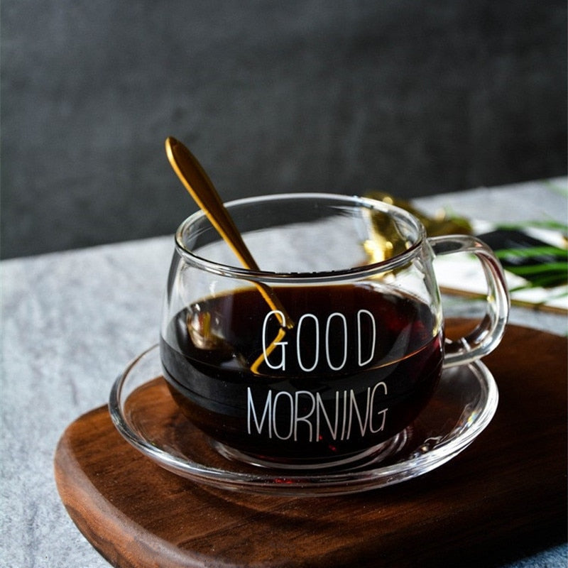 Good Morning Glass Mug