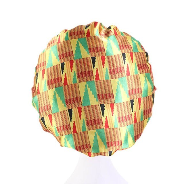 Satin Ankara Print Bonnet