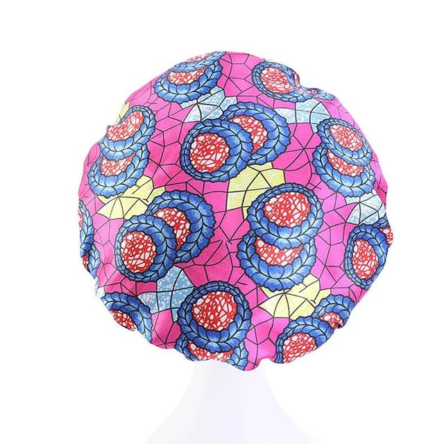 Satin Ankara Print Bonnet