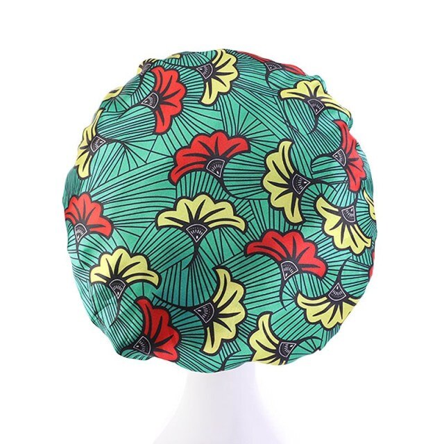 Satin Ankara Print Bonnet