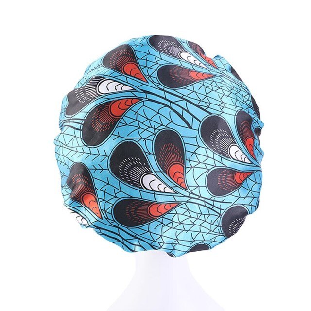 Satin Ankara Print Bonnet