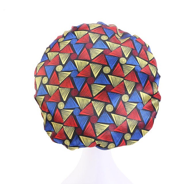 Satin Ankara Print Bonnet