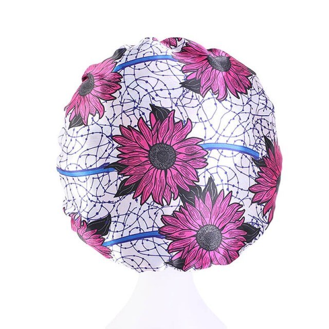 Satin Ankara Print Bonnet