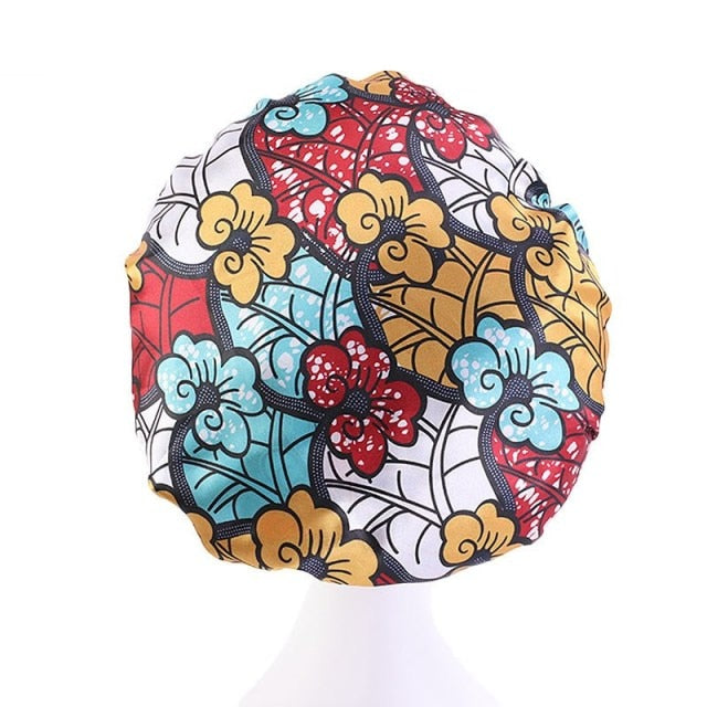 Satin Ankara Print Bonnet